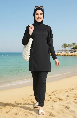 Black Modest Swimwear 2225A-02