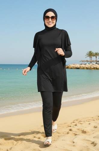 Black Modest Swimwear 2225A-02