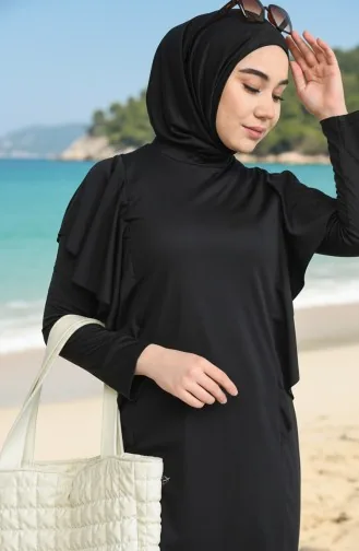 Black Modest Swimwear 2225A-02