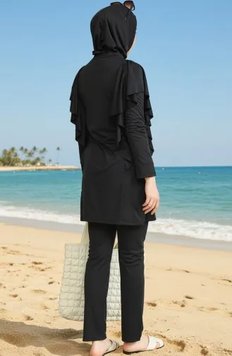 Black Modest Swimwear 2225A-02
