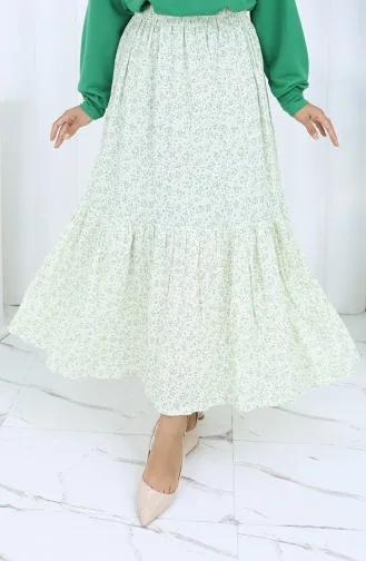 تنورة بخصر مطاطي 0144-02 كاكي 0144-02