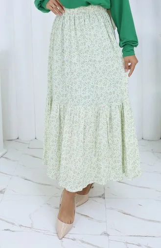 تنورة بخصر مطاطي 0144-02 كاكي 0144-02