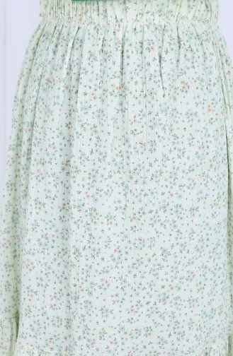 تنورة بخصر مطاطي 0144-02 كاكي 0144-02