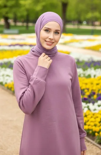 İki İp Tunik Pantolon İkili Takım 0044-21 Lila