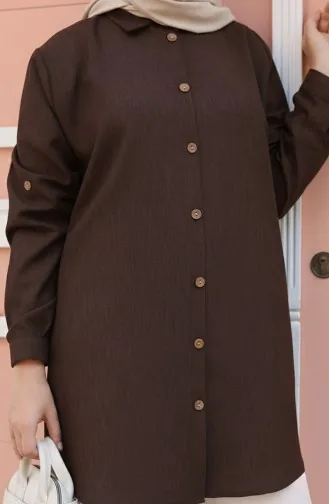 سترة بأزرار 0147-02 بني 0147-02