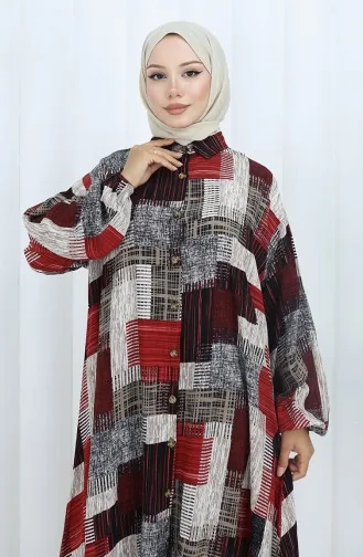 Viscose Fabric Tunic Trousers Double Suit 2139-03 Claret Red Mink 2139-03