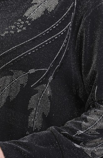 Schwarz Hijab-Abendkleider 0156-04