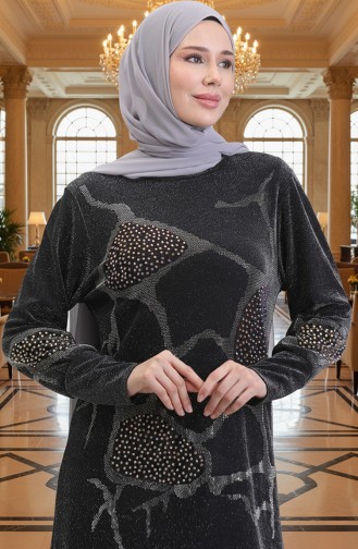 Black İslamitische Avondjurk 0155-04