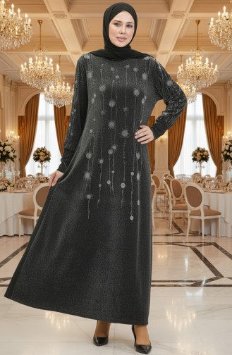 Habillé Hijab Noir 0153-01