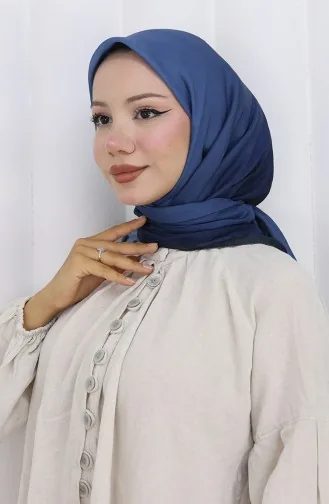 Düz Soft Eşarp 202504-03 İndigo