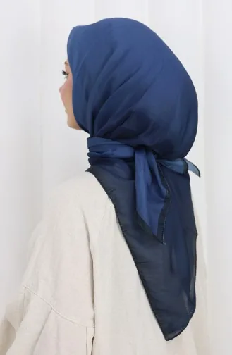 Düz Soft Eşarp 202504-03 İndigo
