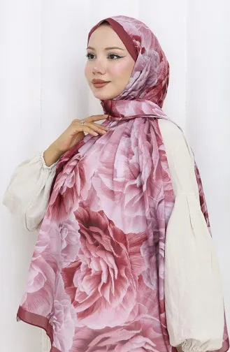 Katoenen Coconsjaal Met Patroon 70322-15 Pruim 70322-15