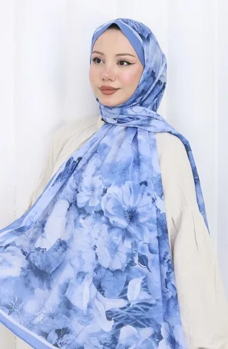 Châle Cocon à Motifs En Coton 70324-08 Indigo 70324-08