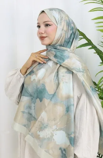 Floral Patterned Soft Scarf 202502-04 Mink Grey 202502-04