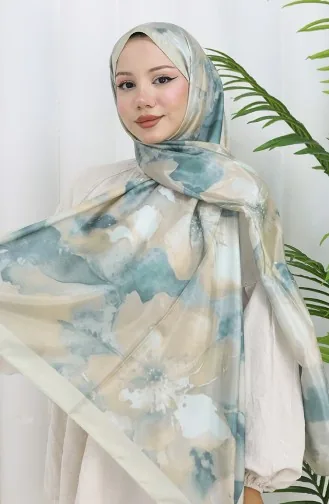 Floral Patterned Soft Scarf 202502-04 Mink Grey 202502-04