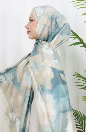 Floral Patterned Soft Scarf 202502-04 Mink Grey 202502-04