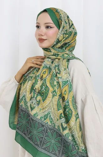 Ethnic Pattern Soft Shawl 202503-01 Emerald Green 202503-01