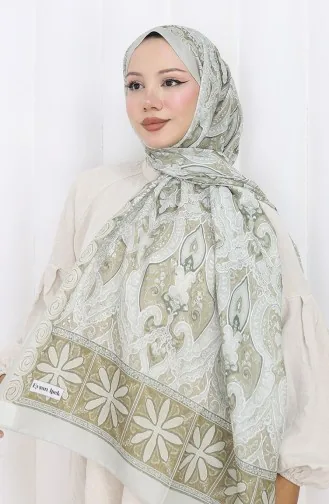 Ethnic Pattern Soft Shawl 202503-05 Mold Green 202503-05