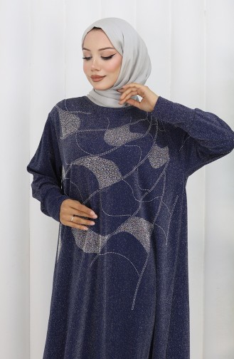 Habillé Hijab Bleu Marine 0149-02