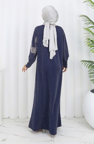 Habillé Hijab Bleu Marine 0149-02