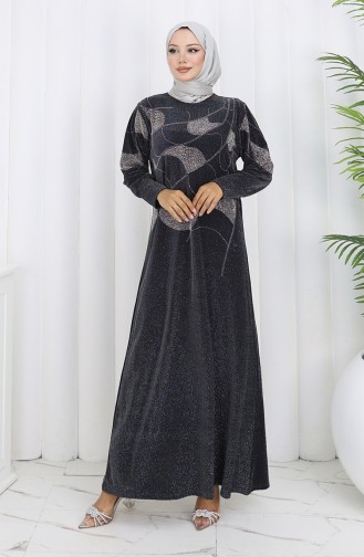 Black İslamitische Avondjurk 0149-03
