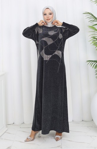 Black İslamitische Avondjurk 0149-03