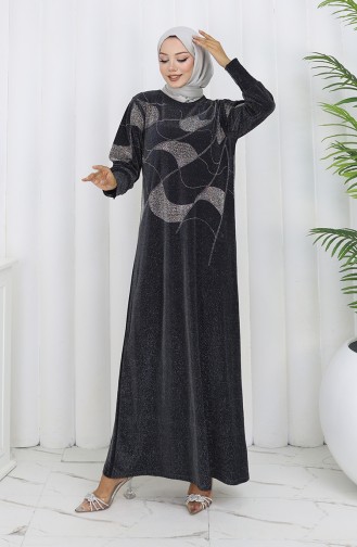 Black İslamitische Avondjurk 0149-03