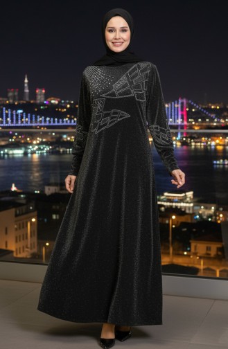 Habillé Hijab Noir 0150-07