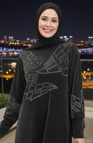 Habillé Hijab Noir 0150-07