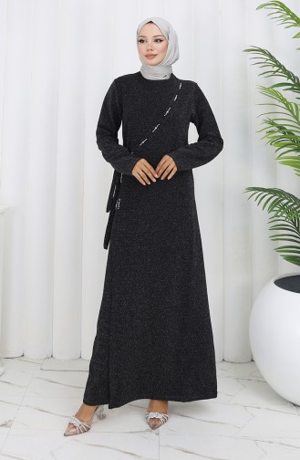 Habillé Hijab Bleu Marine 0152A-01
