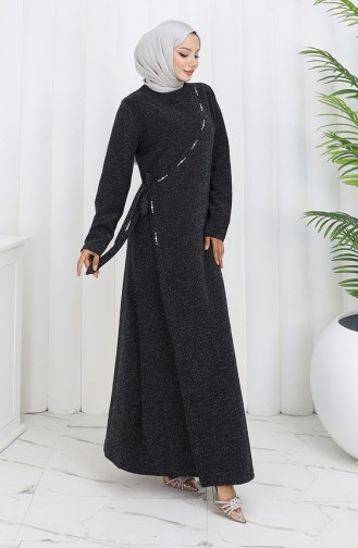 Habillé Hijab Bleu Marine 0152A-01