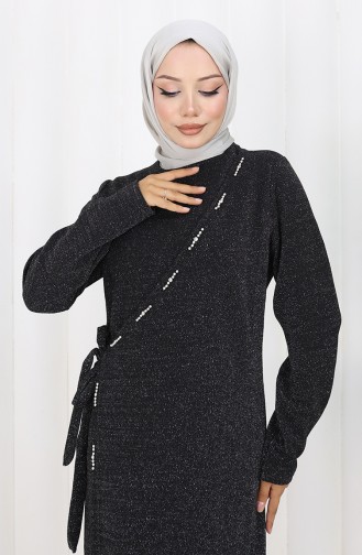 Habillé Hijab Bleu Marine 0152A-01