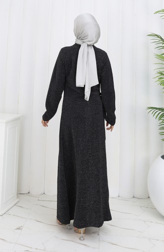 Habillé Hijab Bleu Marine 0152A-01