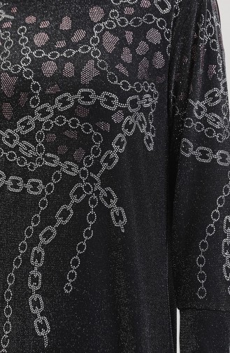 Habillé Hijab Noir 0154-03