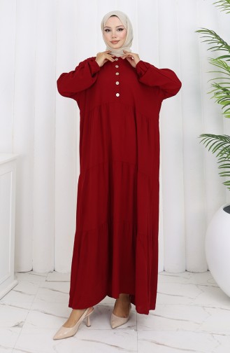 Robe En Viscose Grande Taille 4068-05 Rouge Bordeaux 4068-05