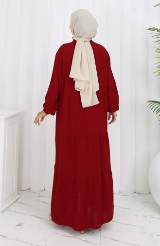 Robe En Viscose Grande Taille 4068-05 Rouge Bordeaux 4068-05