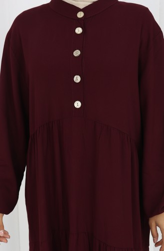 Robe En Viscose Grande Taille 4068-07 Prune 4068-07