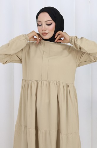 Beige İslamitische Jurk 2149-07