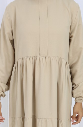 Beige İslamitische Jurk 2149-07