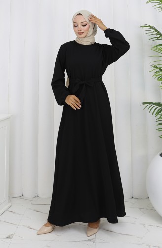 Schwarz Hijab Kleider 2150-02