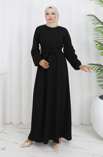 Schwarz Hijab Kleider 2150-02