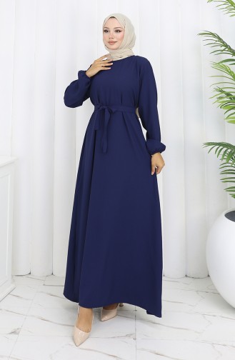 Dunkelblau Hijab Kleider 2151-01