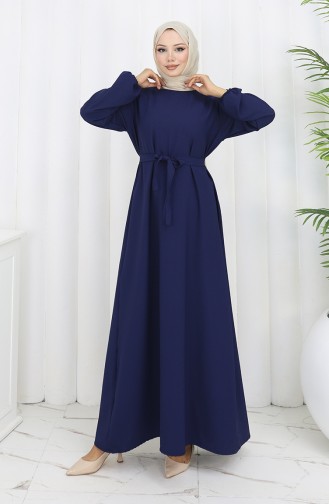 Dunkelblau Hijab Kleider 2151-01