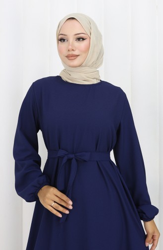 Dunkelblau Hijab Kleider 2151-01