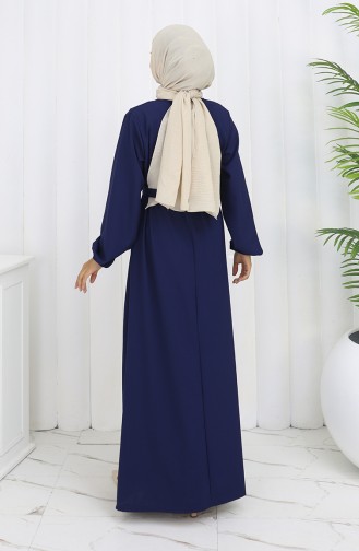 Dunkelblau Hijab Kleider 2151-01