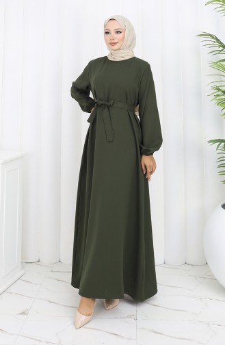 Khaki Hijab Kleider 2151-02