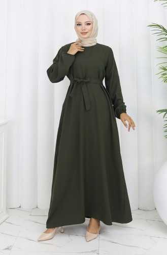 Khaki Hijab Kleider 2151-02