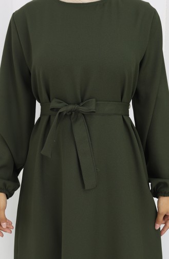 Khaki Hijab Kleider 2151-02