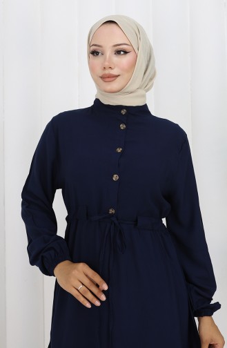 Navy Blue İslamitische Jurk 2154-04