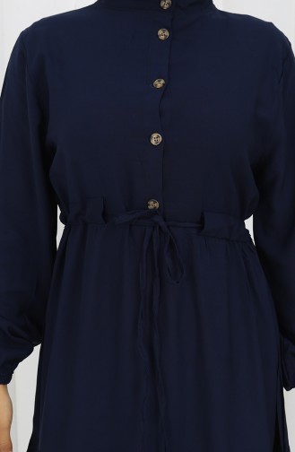 Navy Blue İslamitische Jurk 2154-04